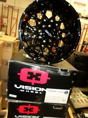 Set Of Vision Rocker 20x12 8-165.1(-51) Gloss Black W/ Ss Bolts  Finish • $725