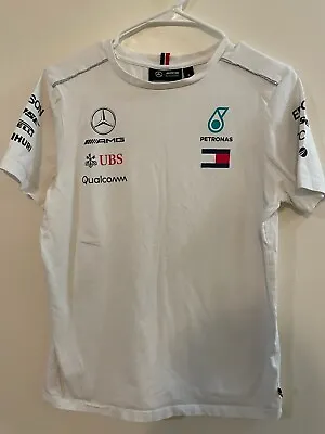 Mercedes Benz AMG Petronas F1 2020 Men's Team T-Shirt White ORIGINAL Size S • $25