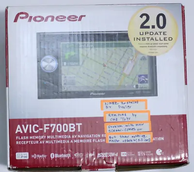 Pioneer AVIC-F700BT / F7010BT FLASH MEMORY MULTIMEDIA AV NAVIGATION RECEIVER • $98