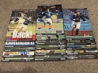 Millwall 1998/99 Home Programmes (x16) • £12