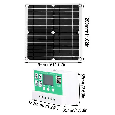 40W 18V Monocrystalline Silicon Flexible Solar Panel With 50A Solar Charge☜ • £35.93