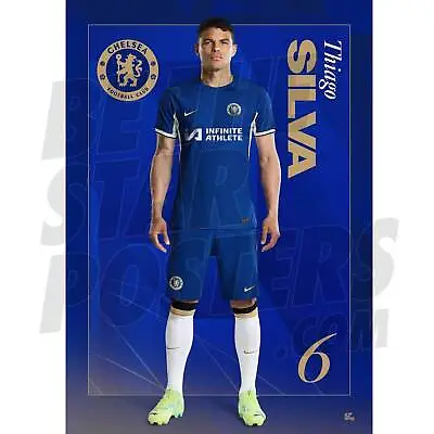 Chelsea FC Silva 23/24 Headshot Poster OFFICIALLY LICENSED PRODUCT A4 A3 • £7