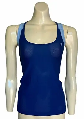 LORNA JANE Size XS =  8 AU Active Tank Sports Racer Back Activewear Top Gym Blue • £17.92