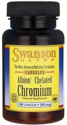 Swanson Albion Chelated Chromium 200mcg - 180 Caps • £13.56