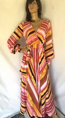 Meghan Los Angeles Fabulous Striped Small S Printed Maxi Dress  • $99.99