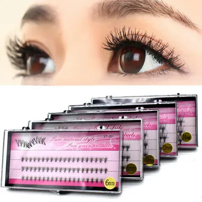 60 Clusters False Eyelashes Flare Individual Eye Lashes Extension C Curl Knot  ✧ • $2.39
