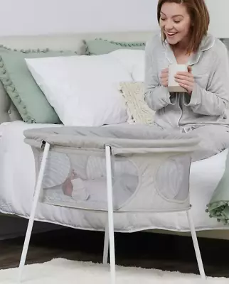 Baby Bassinet Bedside Sleeper For Baby Easy Folding Portable Crib With Storage • $27