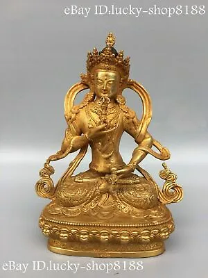 China Tibet Buddhism Bronze Gilt Vajradhara Vajrabhairava Goddess Buddha Statue • $157.92