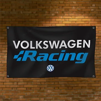 Volkswagen Racing 3x5 Ft Banner VW Jetta Golf GT Car Man Cave Wall Decor Sign • $14.95