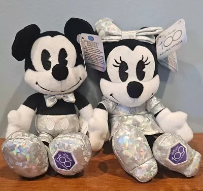 Disney 100 Years Of Wonder - Mickey & Minnie Mouse Platinum Plush • $19.99