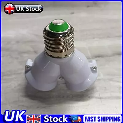 E27 Base Light Lamp Bulb Socket 1 To 2 Splitter Adapter Converter Socket UK • £4.79