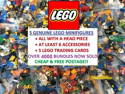 £6.75 • Buy JOB LOT COLLECTION Of 5 GENUINE LEGO RANDOM MINIFIGURES + ACCESSORIES Bundle
