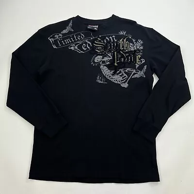 Vintage Southpole Black Thermal Waffle Long Sleeve Shirt XL Affliction Style Y2K • $29.99