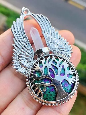 Epidote Gems Tree Of Life Angel Pendant Prism Magic Amulet Chakra Reiki • $1.11