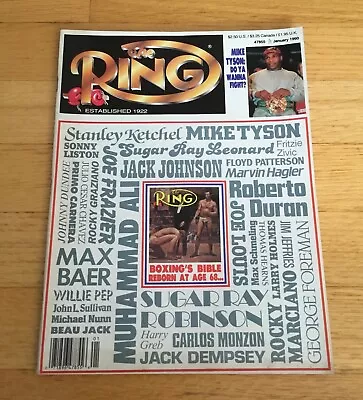 The Ring Boxing Magazine Jan 1990 Mike Tyson Cover No Label Newsstand  • $10.99