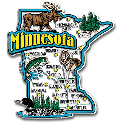 Minnesota Jumbo State Magnet By Classic Magnets • $8.99