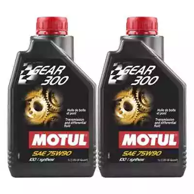 Motul 105777 GEAR 300 75W90 100% Synthetic Gear Trans Diff Oil (2 Liter) 2 Pack • $43.81