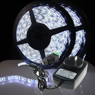 12V 5M 3528 LED Strip Lights Cool/Warm White Remote Control Flexible Waterproof • $20.89