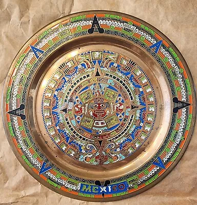 Aztec Mexico Copper Wall Plate • $6.99