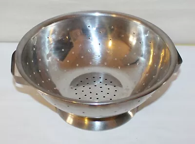 Vintage Cooktime Stainless Steel Pedestal Kitchen Colander W/ Handles • $22