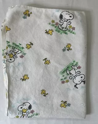 Vintage Snoopy Peanuts Woodstock Cotton Infant Baby Receiving Blanket • $16