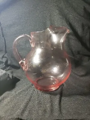 Vintage 1930's Pink Depression Glass Pitcher • $38.99