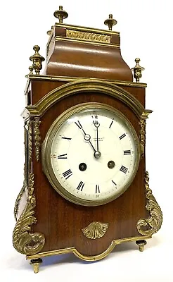 £995 • Buy Beautiful Antique French Mahogany Mantel Clock With Ormolu Mounts And Finials