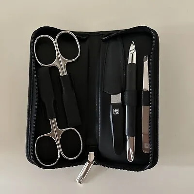 New Zwilling Manicure 5 Pieces Set Scissors Tweezers Nail File • $74.99