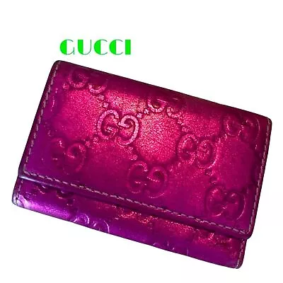 Gucci Fuchsia Metallic Key Wallet • $150