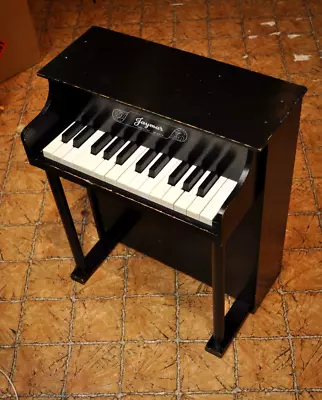 Vintage Jaymar RARE BLACK Upright Wooden 25 Key Toy Piano #2641135 • $195