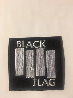 Black Flag Bars Band Patch Embroidered Iron On Bad Brains Minor Threat Rollins • $11.11