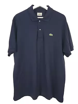 Lacoste Polo Mens Navy Short Sleeve Size 6 • $28