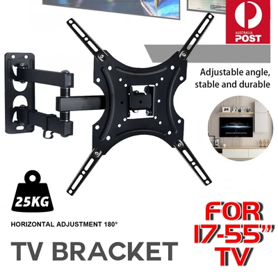 $19.99 • Buy Universal TV Wall Mount Bracket Swivel Full Motion Tilt VESA10 17 26 32 42 50 55