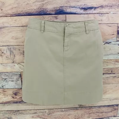 Merona Skirt Womens 6 Brown Cotton Blend Pockets Pencil & Straight Knee Length • $11.19