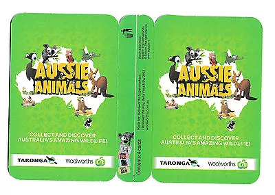 WOOLWORTHS Aussie Animals GREEN Collector Card NEW (Un-opened)  (Sav) • $2.50