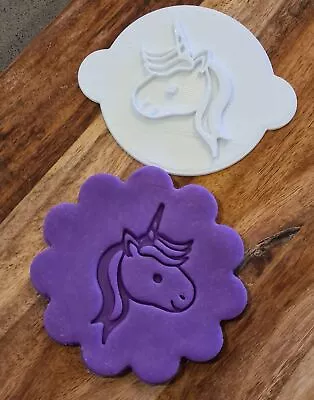 Unicorn Cookie Stamp - Cupcake Embosser • $15.95