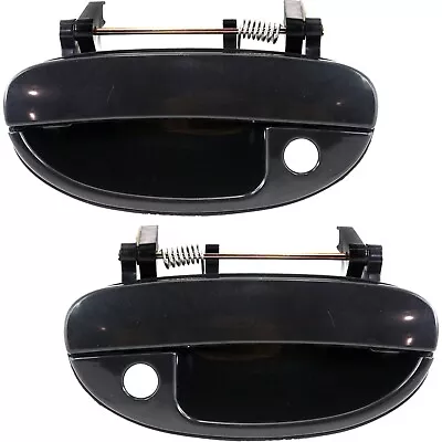 Exterior Door Handle For 99-2002 Daewoo Nubira Set Of 2 Front Smooth Black • $16.20