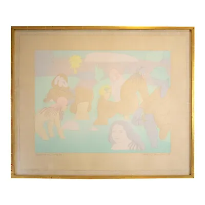 Original Milton Glaser Signed Dated Numbered 2/100 1976  Bathers At The Brera  • $995