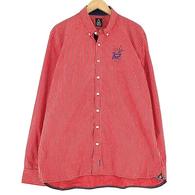 Gaastra Men Shirt Long Sleeve Red Striped Size 2XL • $34.50