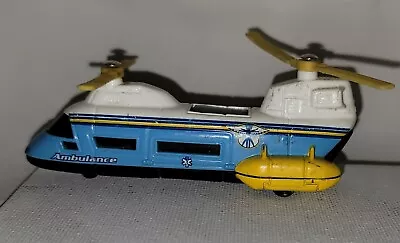2001 Mattel Matchbox TRANSPORT HELICOPTER Diecast 4  Blue And Yellow  • $7