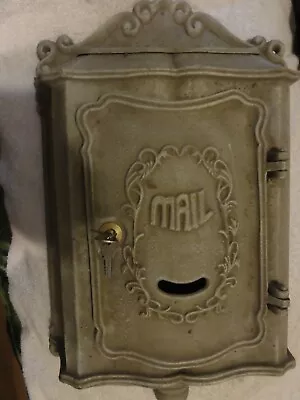 Reproduction Retro Vintage Wall Locking Mount Mailbox Cast Iron Heavy Letter Box • $33.55