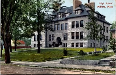 Milford MA High School Rhode Island News Publisher C1910s Germany Postcard P26 • $6.39