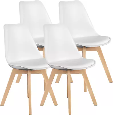 OLIXIS Dining Chairs Set Of 4 Mid-Century Modern Dinning Chairs Living Room PU • $113.08