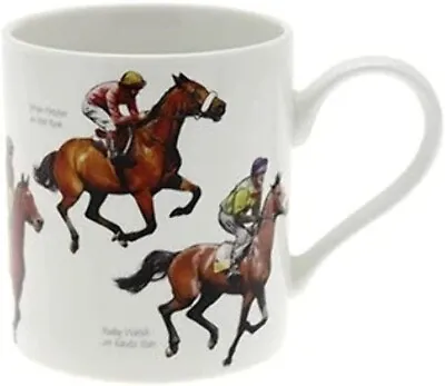 The Leonardo Collection Winning Post Fine China Windsor Mug Horse Racing Design • £7.99