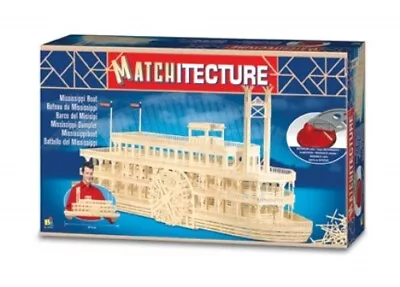 Matchitecture MT6630 - Mississippi River Boat Matchstick Model Wooden Kit - T48 • $71.83