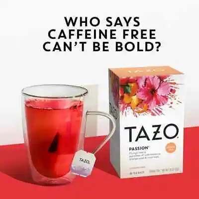 £4.73 • Buy TAZO Herbal Tea, Passion, Caffeine-Free, Tea Bags 20 Count Box FREE SHIPPING.