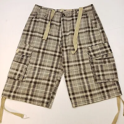 Abercrombie & Fitch Mens Shorts VERY GOOD Vintage Cargo W30 L12 Beige Regular • £15.99