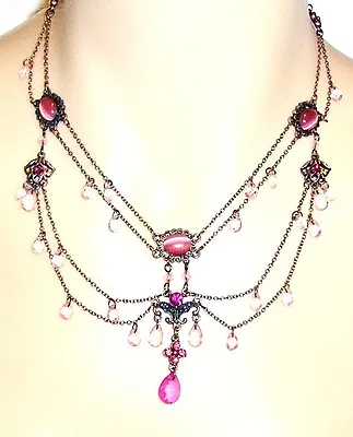 $14.14 • Buy  Elegant Vintage Necklace 'pink'...audrey Hepburn Look