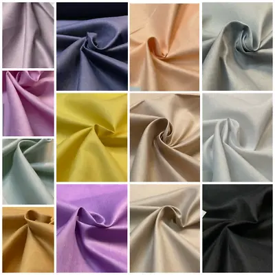 Plain Faux Linen Lightweight Dress Fabric M1800 • £1.50