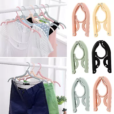 1PC Coloured Travel Hangers Folding Hangers Portable Collapsible Clothes Hanger • $2.69